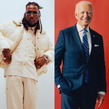 Burna Boy and Joe Biden