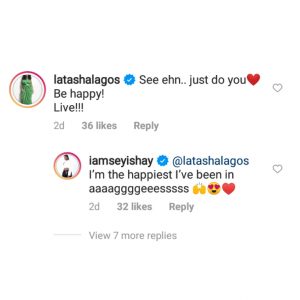 Seyi Shay Replied Latasha