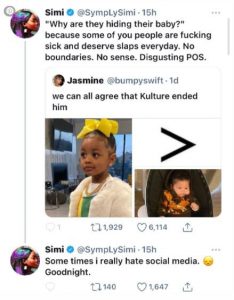 Singer Simi Reacts After Troll Compares Nicki Minaj And Cardi B’s Kids