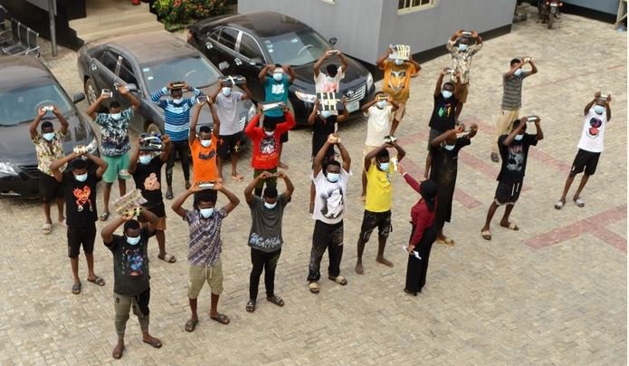 EFCC Arrests 34 Yahoo Boys In Ibadan, Lagos