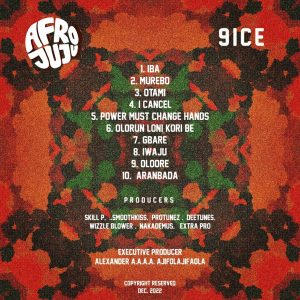 9ice – Afro Juju EP/Album Track List Artwork