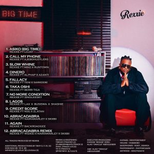 Rexxie – Big Time Album Track List