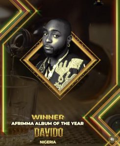 Davido Wins ‘Album Of The Year’ Award At 2023 AFRIMMA